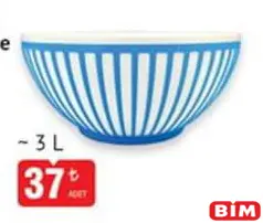 ÇİFT RENKLİ ÇİZGİLİ KASE 3 L